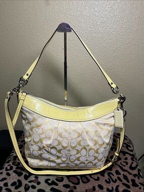 EUC COACH Yellow Shoulder Bag